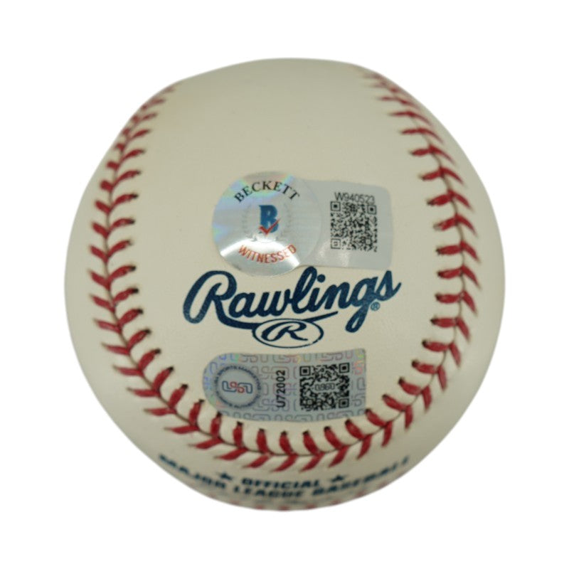 Josh Hader Astros Breweers Autographed Inscribed OMLB Baseball Beckett AUTH/USA AUTH