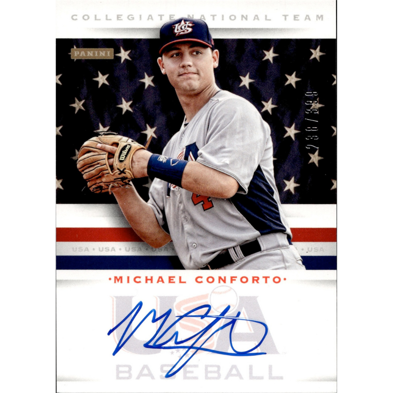 2013 Panini USA Baseball Stars & Stripes Michael Conforto Auto 238/399 #7 San Francisco Giants