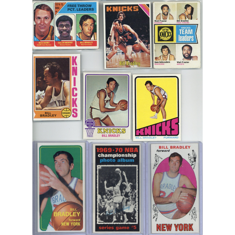 Lot of 9 Bill Bradley Cards