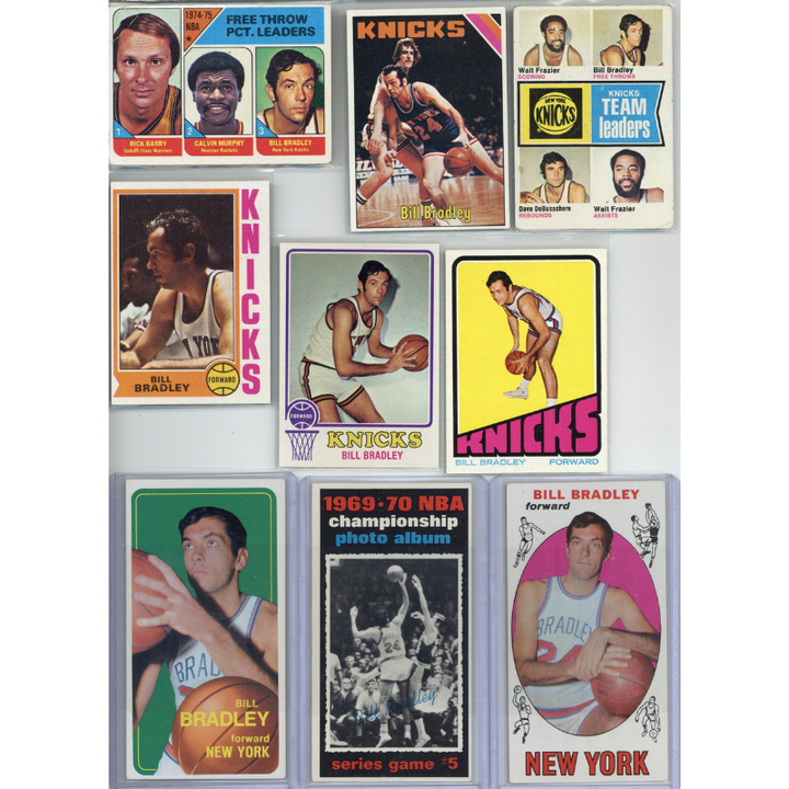 Lot of 9 Bill Bradley Cards
