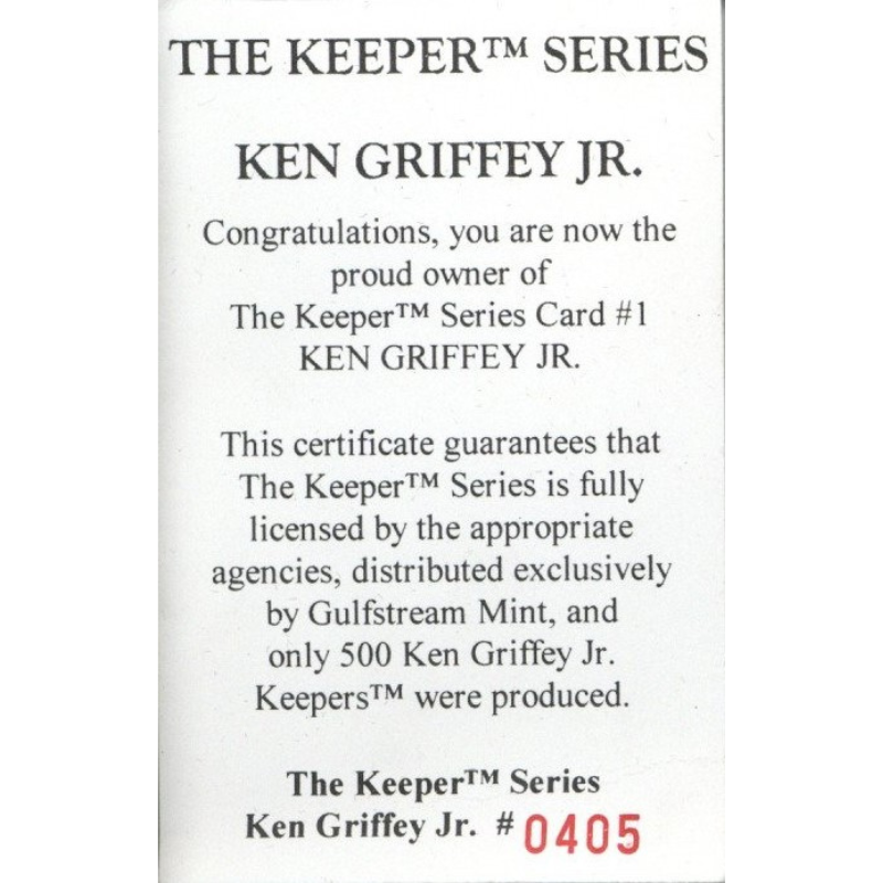 Ken Griffey Jr. Seattle Mariners 1989 Topps Vintage Keeper Metal Card #405/500