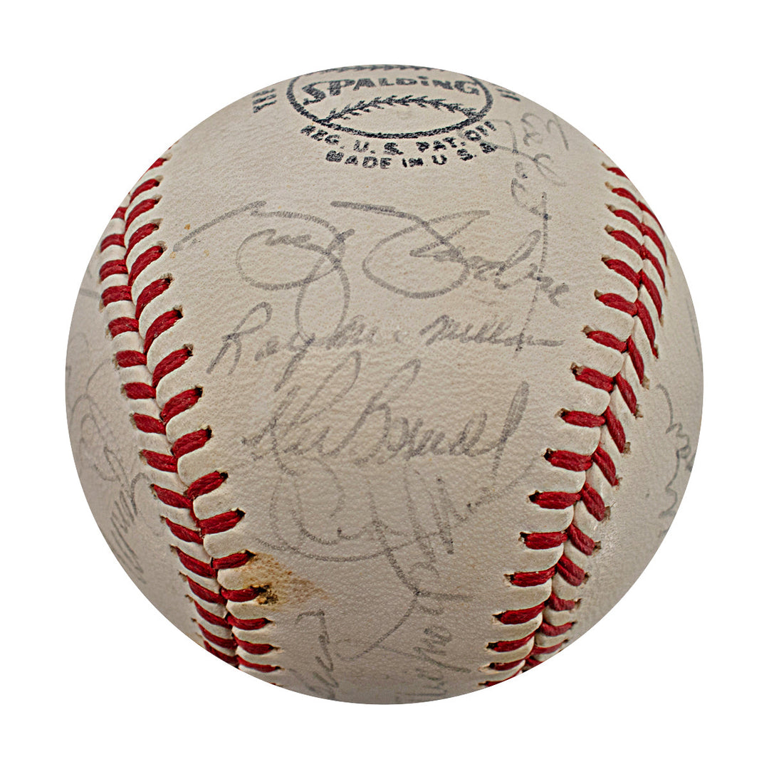 Seaver Berra Mays 1973 New York Mets 28 Signature Team Signed ONL Baseball (JSA LOA)
