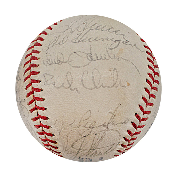 Seaver Berra Mays 1973 New York Mets 28 Signature Team Signed ONL Baseball (JSA LOA)