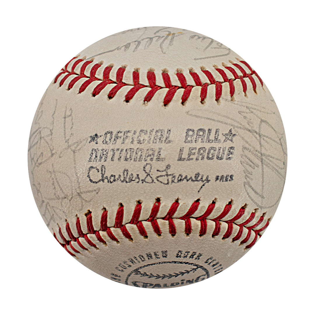 Seaver Berra Mays 1973 New York Mets 28 Signature Team Signed ONL Baseball (JSA LOA)