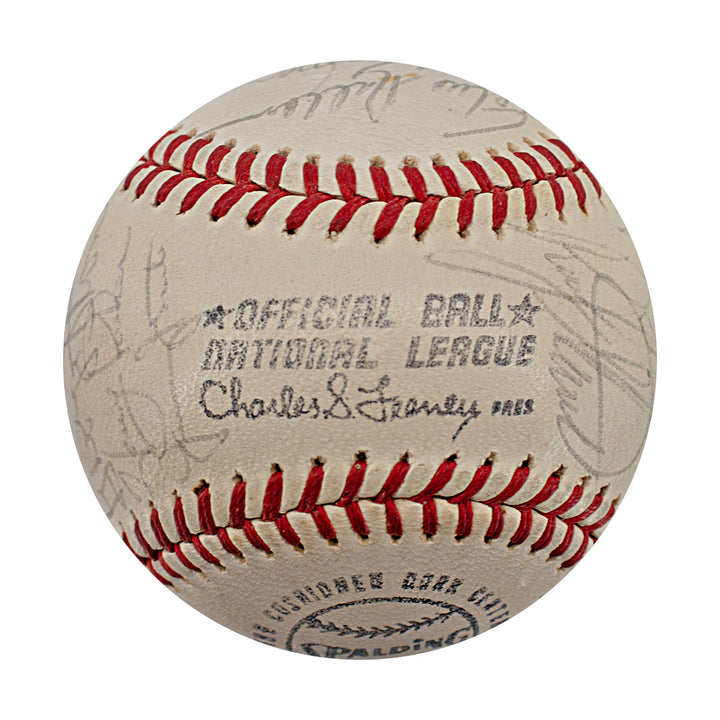 Seaver Berra Mays 1973 New York Mets 28 Signature Team Signed ONL Baseball (JSA LOA)