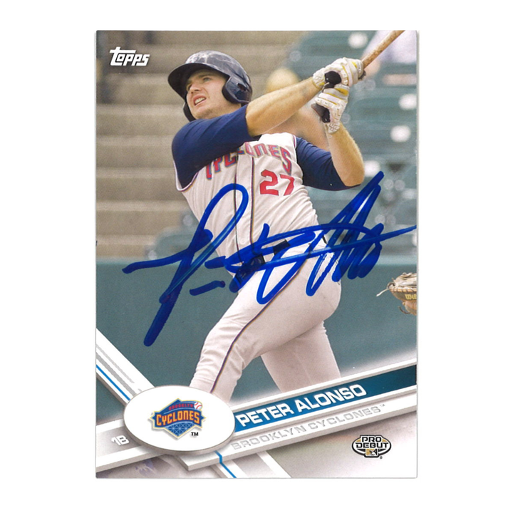 Pete Alonso New York Mets Autographed 2017 Topps Pro Debut JSA COA