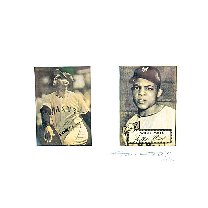 Willie Mays San Francisco Giants Autographed Framed Trading Card Collage LE 278/1500 JSA COA
