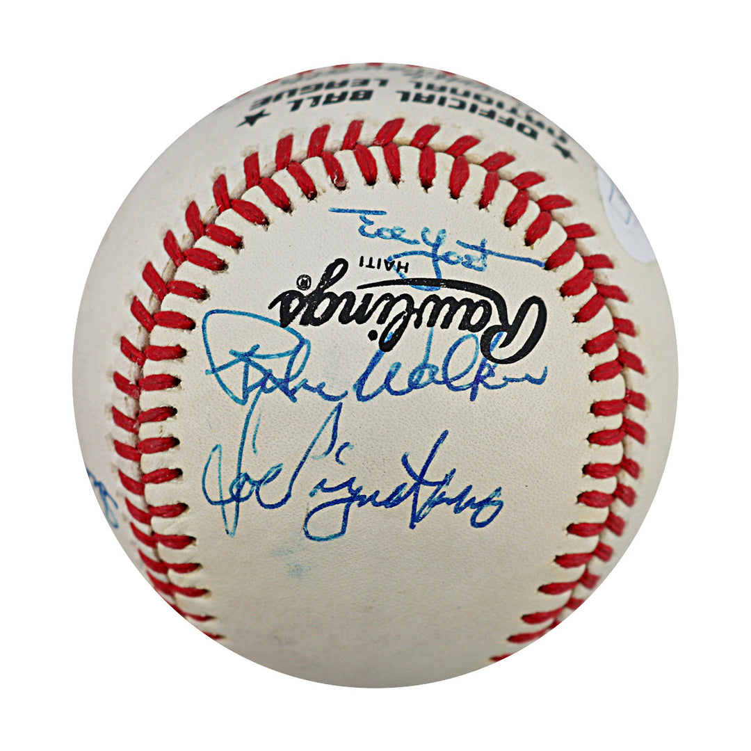 Bud Harrelson, Ed Yost, Rube Walker, Joe Pignitano New York Mets Autographed Signed ONL Baseball (JSA Auth #S59334)