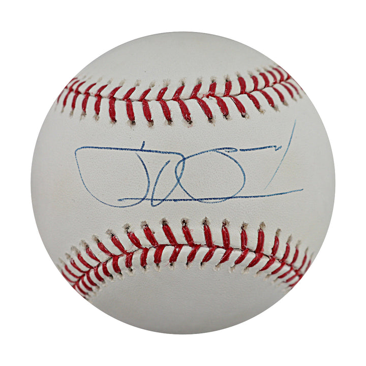 Travis d'Arnaud Mets Braves Autographed Signed OMLB Baseball (JSA Auth #WP020645)