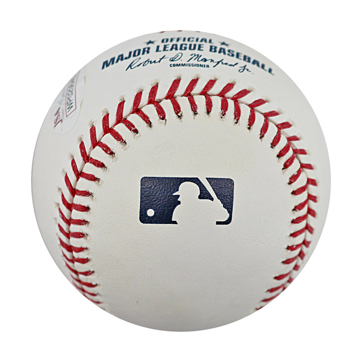 Travis d'Arnaud Mets Braves Autographed Signed OMLB Baseball (JSA Auth #WP020645)