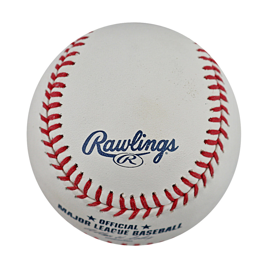 Jimmy Qualls  Chicago Cubs Autographed Signed Inscribed Wrigley 100 Years Logo Baseball (Leaf Auth)