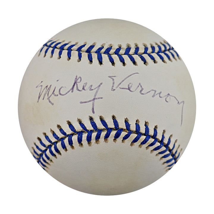 Mickey Vernon Washington Nationals Autographed Signed DiMaggio Logo Baseball (PSA Auth #Z79939)