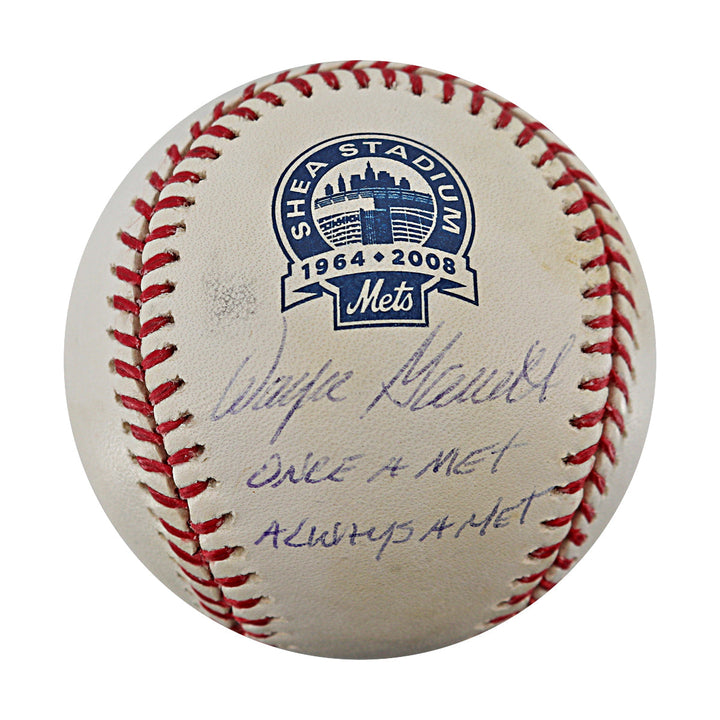 Wayne Garrett New York Mets Autographed Signed Inscribed OMLB Shea Logo Baseball (JSA COA #CE61154)
