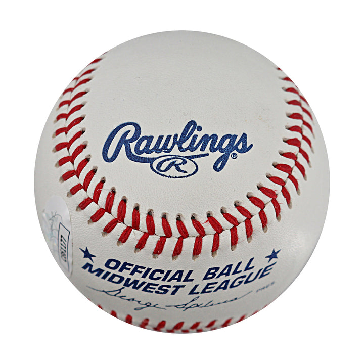 Omar Vizquel Cleveland Guardians Autographed Signed Official Midwest League Baseball (JSA COA #CE61177)