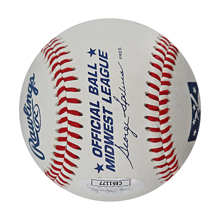 Omar Vizquel Cleveland Guardians Autographed Signed Official Midwest League Baseball (JSA COA #CE61177)