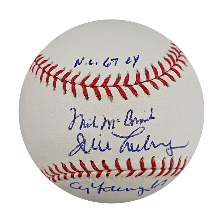 Jim Lonborg & Mike McCormick Giants Sox Autographed Signed Inscribed OMLB Baseball (JSA COA #CE61262)