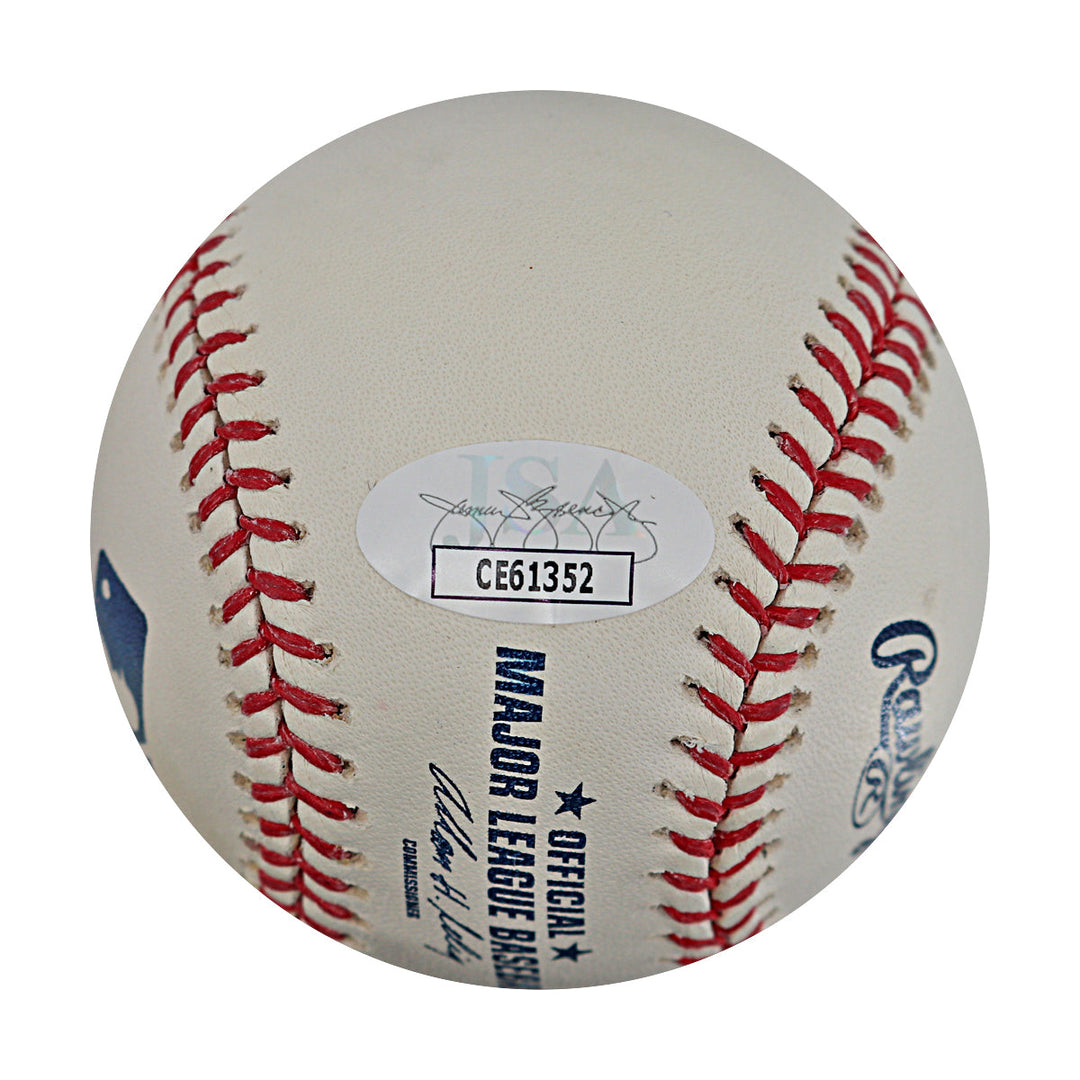 Wilmer Flores Giants Mets Autographed Signed OMLB Baseball (JSA COA #CE61352)