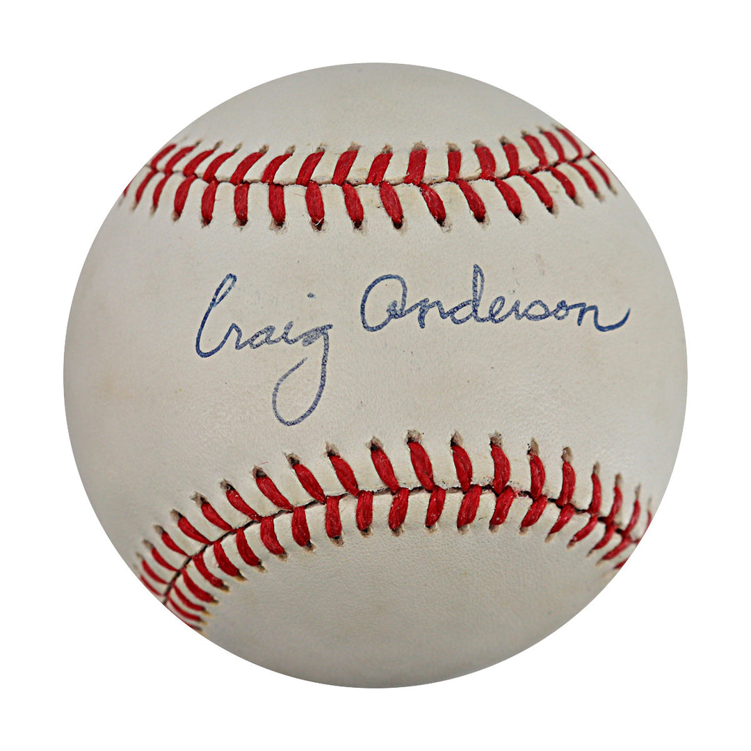 Craig Anderson New York Mets Autographed Signed ONL Baseball (JSA COA #CE61307)