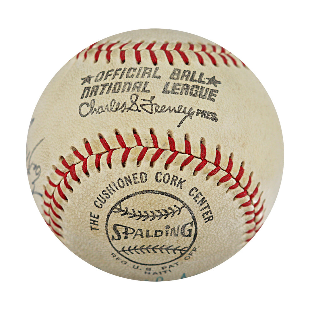 Gentry, Dyer, Kranepool, Taylor New York Mets Autographed Signed  Baseball (JSA)