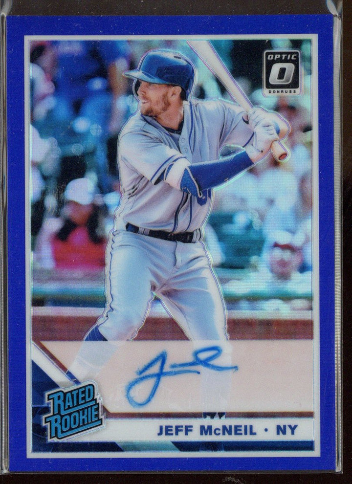 2019 Panini Donruss Optic Jeff McNeil #RRS-JM Purple /125 Auto Rookie RC