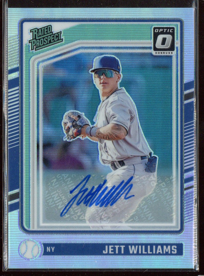 2024 Panini Donruss Optic Jett Williams #158 Refractor Auto Prospect (1)