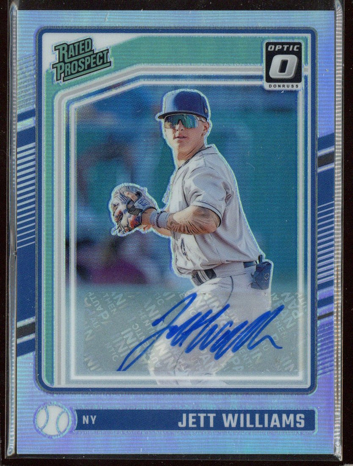 2024 Panini Donruss Optic Jett Williams #158 Refractor Auto Prospect (2)