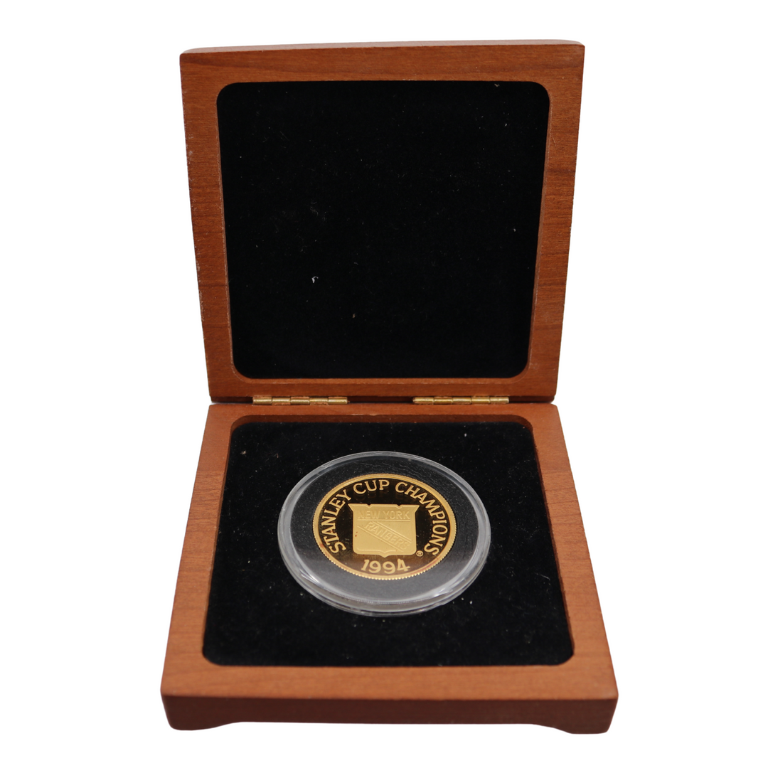 1994 New York Rangers Stanley Cup Champions .9999 Fine Gold 1 Troy Oz L/E Coin