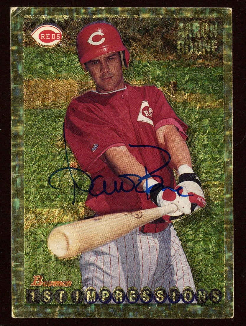 1995 Bowman Aaron Boone 1st Impressions Gold Rookie Autograph (CX Auth)