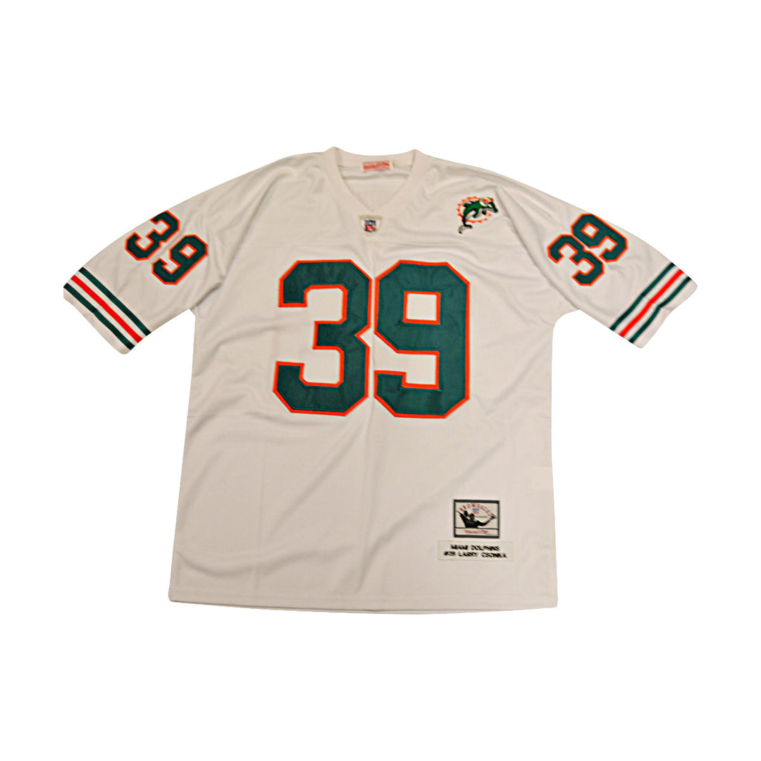 Larry Csonka Miami Dolphins Mitchell & Ness White Jersey Size 52