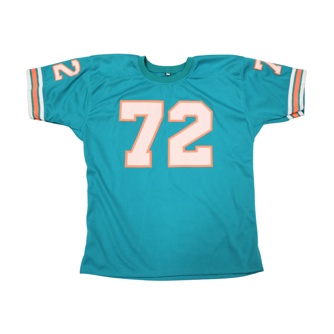 Little Morris Kiick Miami Dolphins 1972 Undefeated Season Multi Signed Custom Jersey 15 Autos JSA LOA