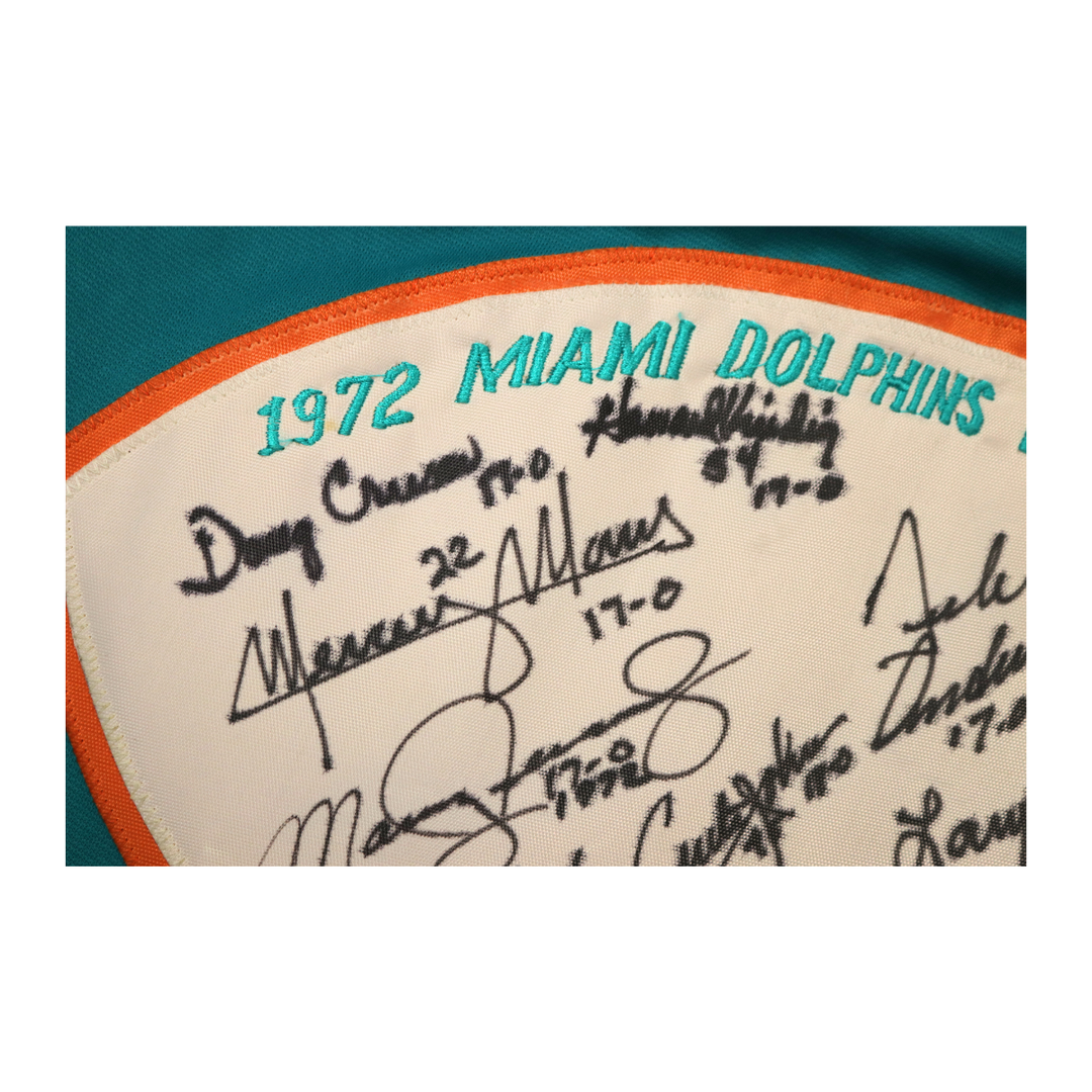 Little Morris Kiick Miami Dolphins 1972 Undefeated Season Multi Signed Custom Jersey 15 Autos JSA LOA