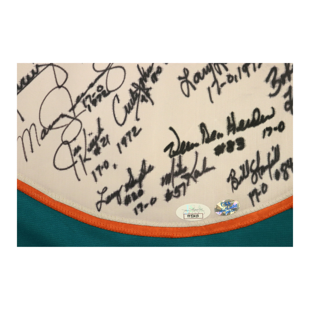 Little Morris Kiick Miami Dolphins 1972 Undefeated Season Multi Signed Custom Jersey 15 Autos JSA LOA