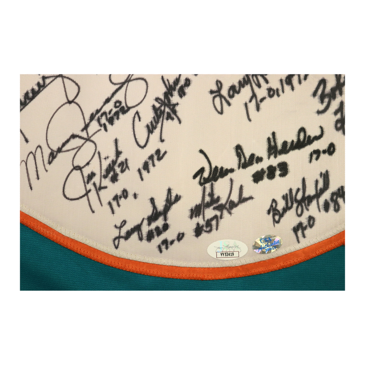 Little Morris Kiick Miami Dolphins 1972 Undefeated Season Multi Signed Custom Jersey 15 Autos JSA LOA
