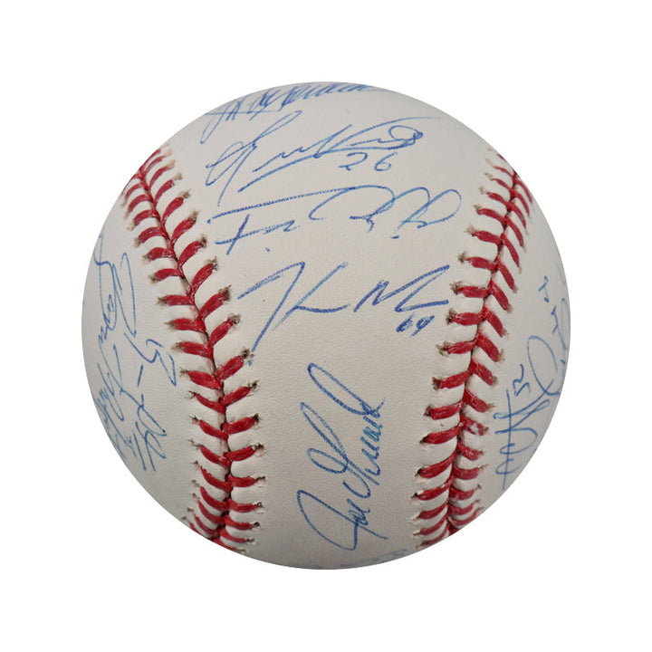 2011 New York Yankees Team Signed 25 Signature OMLB Baseball (Steiner COA)