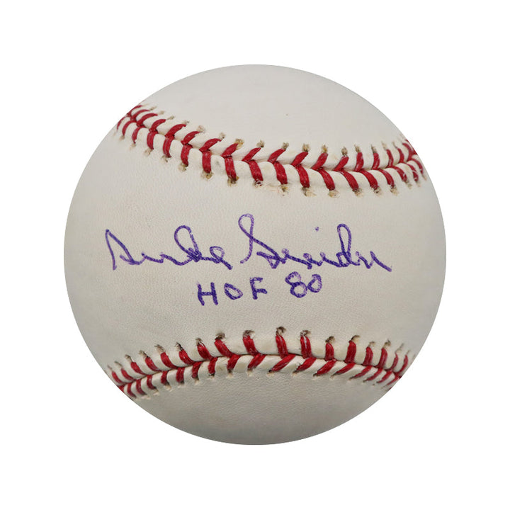 Duke Snider Los Angeles Dodgers Autographed Signed Inscribed OMLB Baseball (Mounted Memories & MLB Auth)
