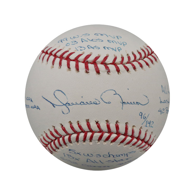 Mariano Rivera New York Yankees Autographed Signed 11 Inscription OMLB Baseball LE 96/142 (Steiner COA)