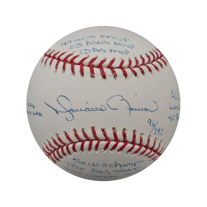Mariano Rivera New York Yankees Autographed Signed 11 Inscription OMLB Baseball LE 96/142 (Steiner COA)