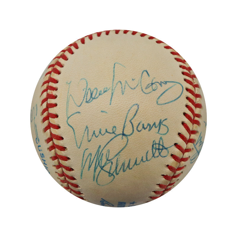 Mantle, Williams, Mays, Jackson 11 Signature OAL Bobby Brown 500 HR Hitters Ball (JSA LOA)
