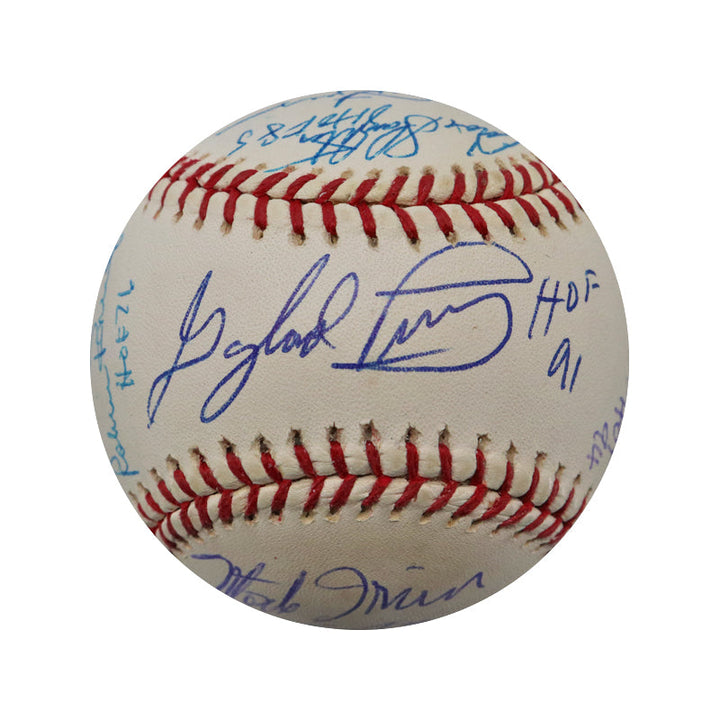 Multi Signed Perry, Kell, Feller 16 Signature HOF Inscribed Ball (JSA LOA)
