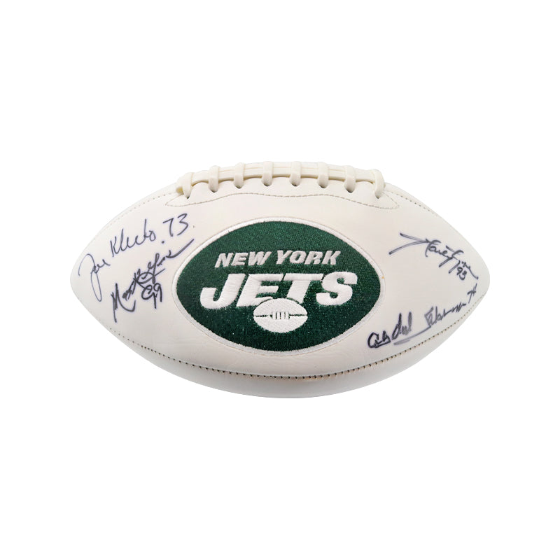 New York Jets Sack Exchange Autographed Signed NFL Team Logo Football (JSA Holo)