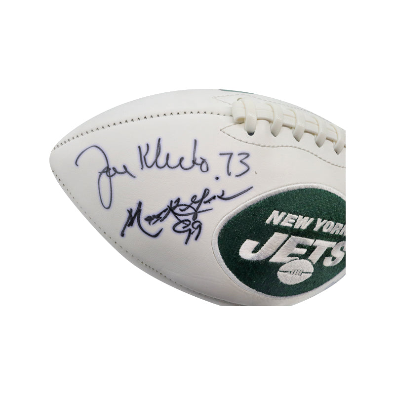 New York Jets Sack Exchange Autographed Signed NFL Team Logo Football (JSA Holo)