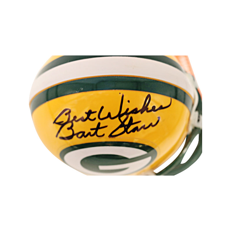 Bart Starr Green Bay Packers Autographed Signed Inscribed Riddell Mini Football Helmet (Sports Memorabilia Holo)