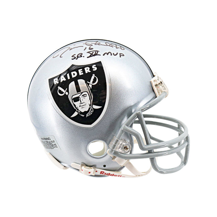 Jim Plunkett Oakland Raiders Autographed Signed Inscribed Riddell Mini Helmet (JSA COA)