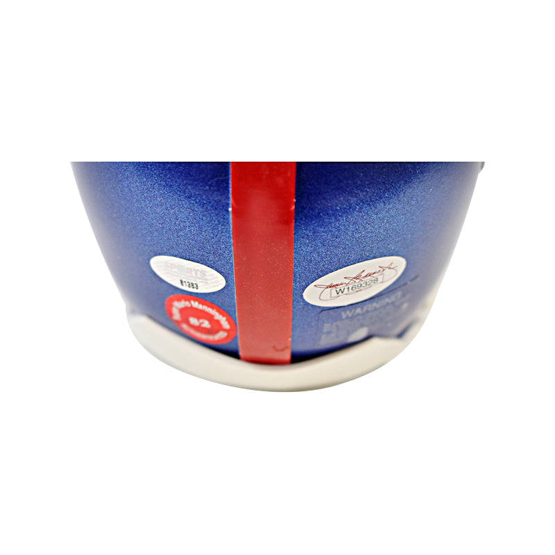 Mario Manningham New York Giants Autographed Signed Riddell Mini Football Helmet (JSA & Sports Memorabilia COA)
