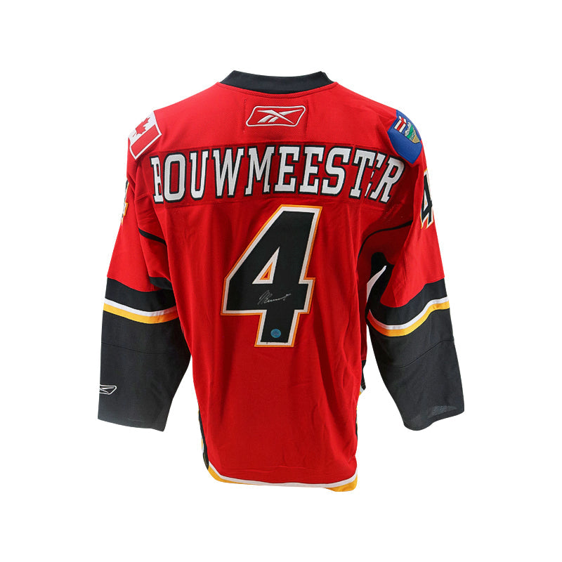 Jay Bouwmeester Calgary Flames Autographed Signed Jersey (AJ Sportsworld COA)