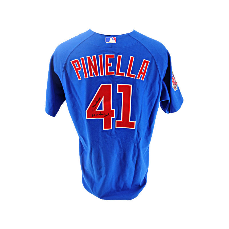 Lou Piniella Chicago Cubs Autographed Signed Inscribed 2010 Game Used Worn Jersey (Steiner LOA)