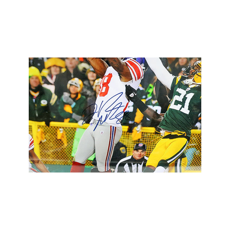 Hakeem Nicks New York Giants Autographed Signed Framed 16x20 Touchdown Against Packers Photo (Steiner COA)