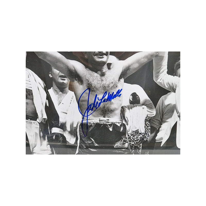 Jake Lamotta Autographed Signed Framed Celebrating 16x20 Photograph (Fameabilia LOA)