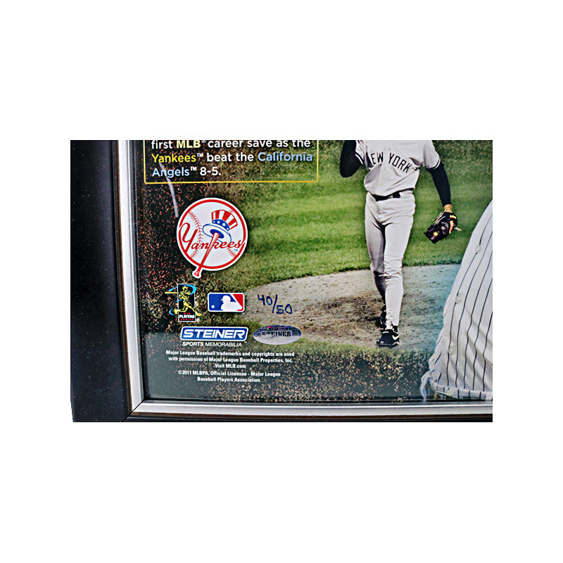 Mariano Rivera New York Yankees Autographed Signed Inscribed Framed All Time Saves Leader 16x20 Montage Photo (Steiner COA)