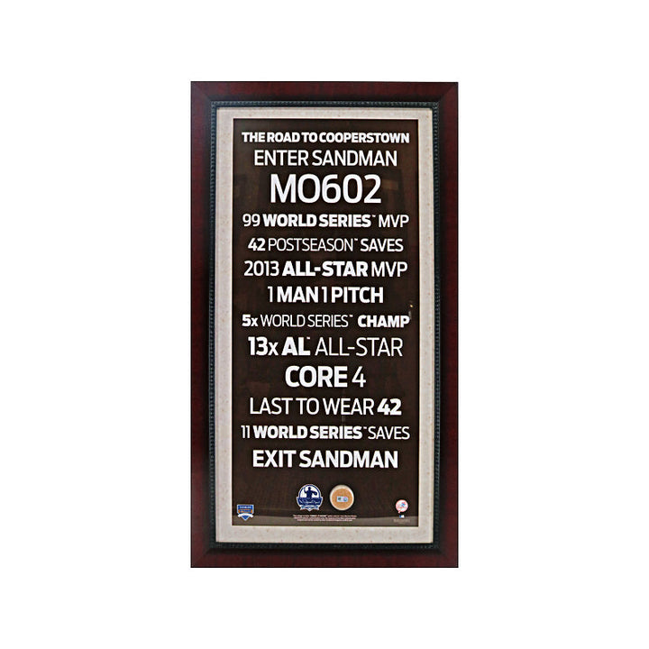 Mariano Rivera New York Yankees Framed Subway Sign w/Dirt (Steiner COA)
